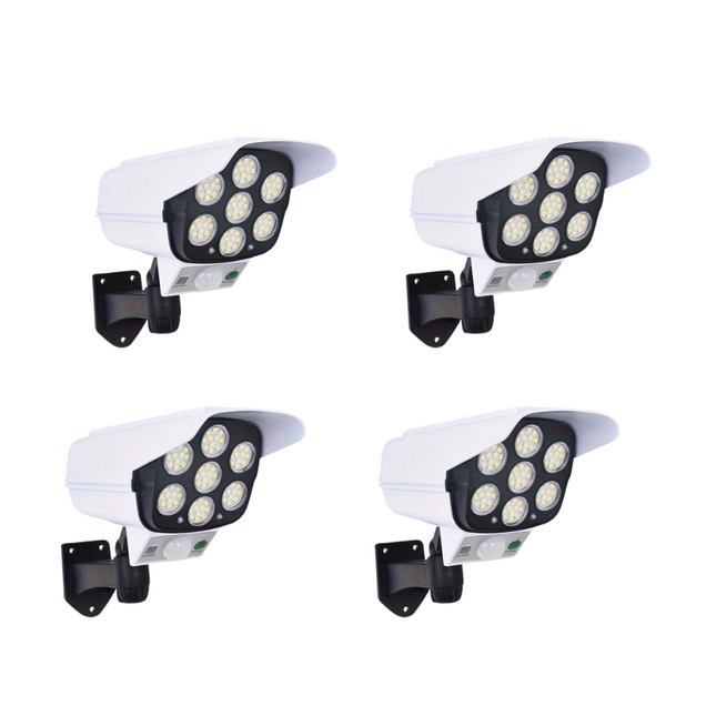 4 FAKE-CAMÉRAS DE SÉCURITÉ PROJECTEUR LED