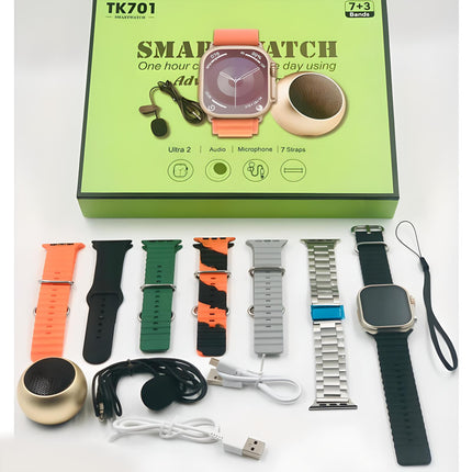 Coffret Montre Connectée TK701 Ultra 2 + Mini Speaker + Microphone
