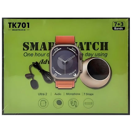 Coffret Montre Connectée TK701 Ultra 2 + Mini Speaker + Microphone
